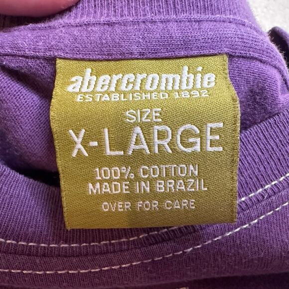 Abercrombie: Vintage Purple Hockey Long Sleeve Tee - Picture 4 of 7